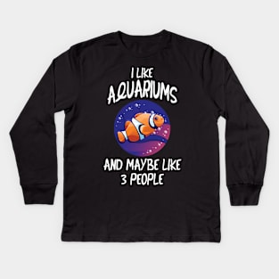 Aquaristic Fish Aquarist Funny Gift Kids Long Sleeve T-Shirt